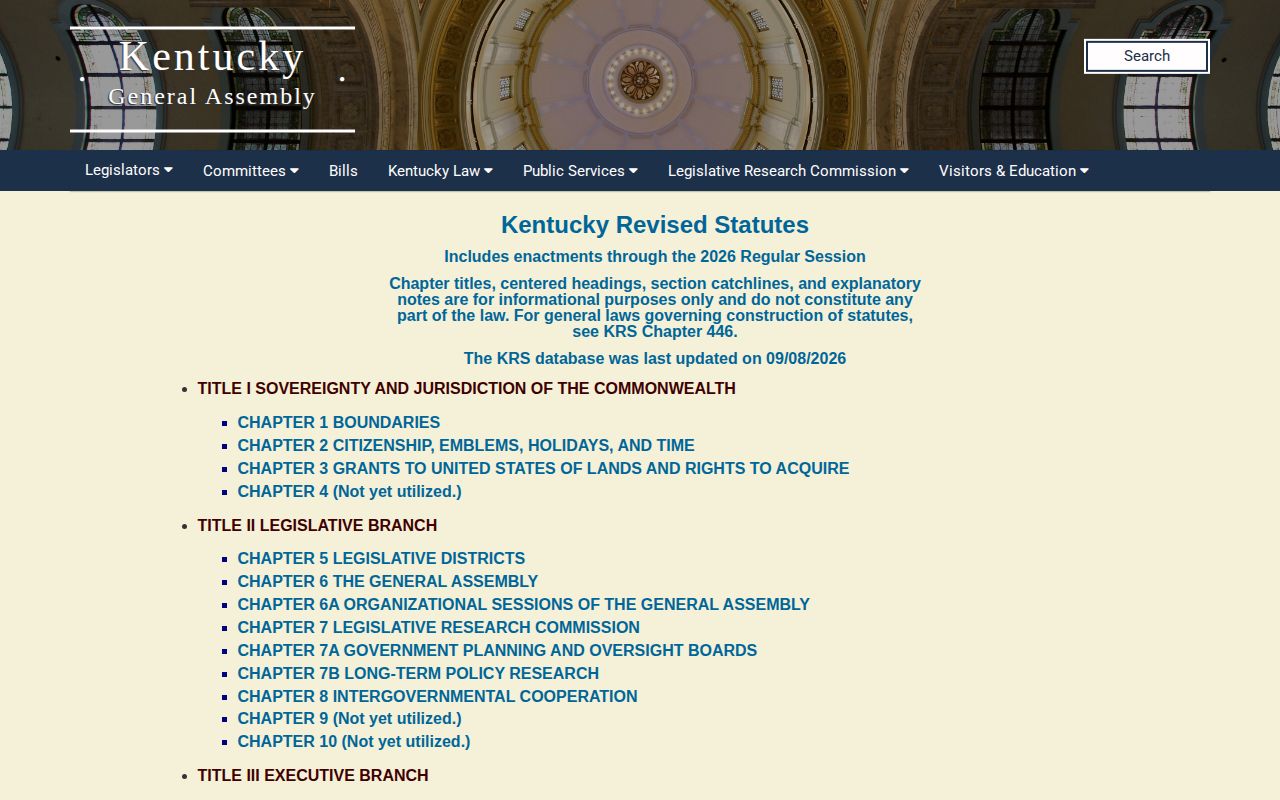 Kentucky Legislature page for KRS 61.8746 booking photograph law
